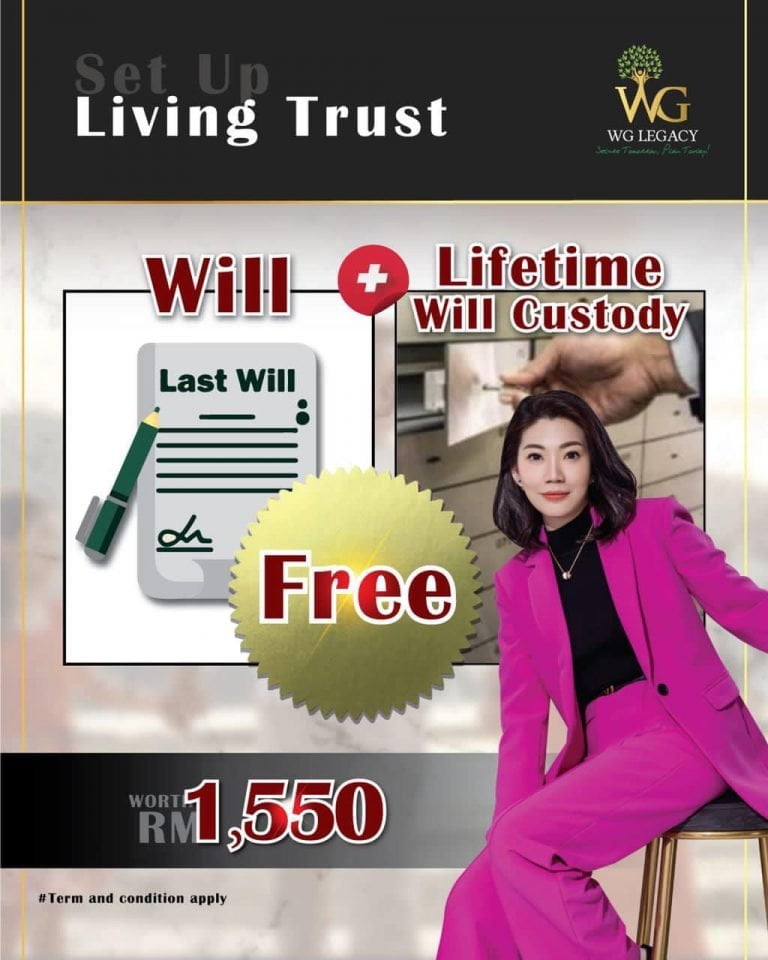 Setting up a Family Trust Free Will and Lifetime Custody worth RM1550